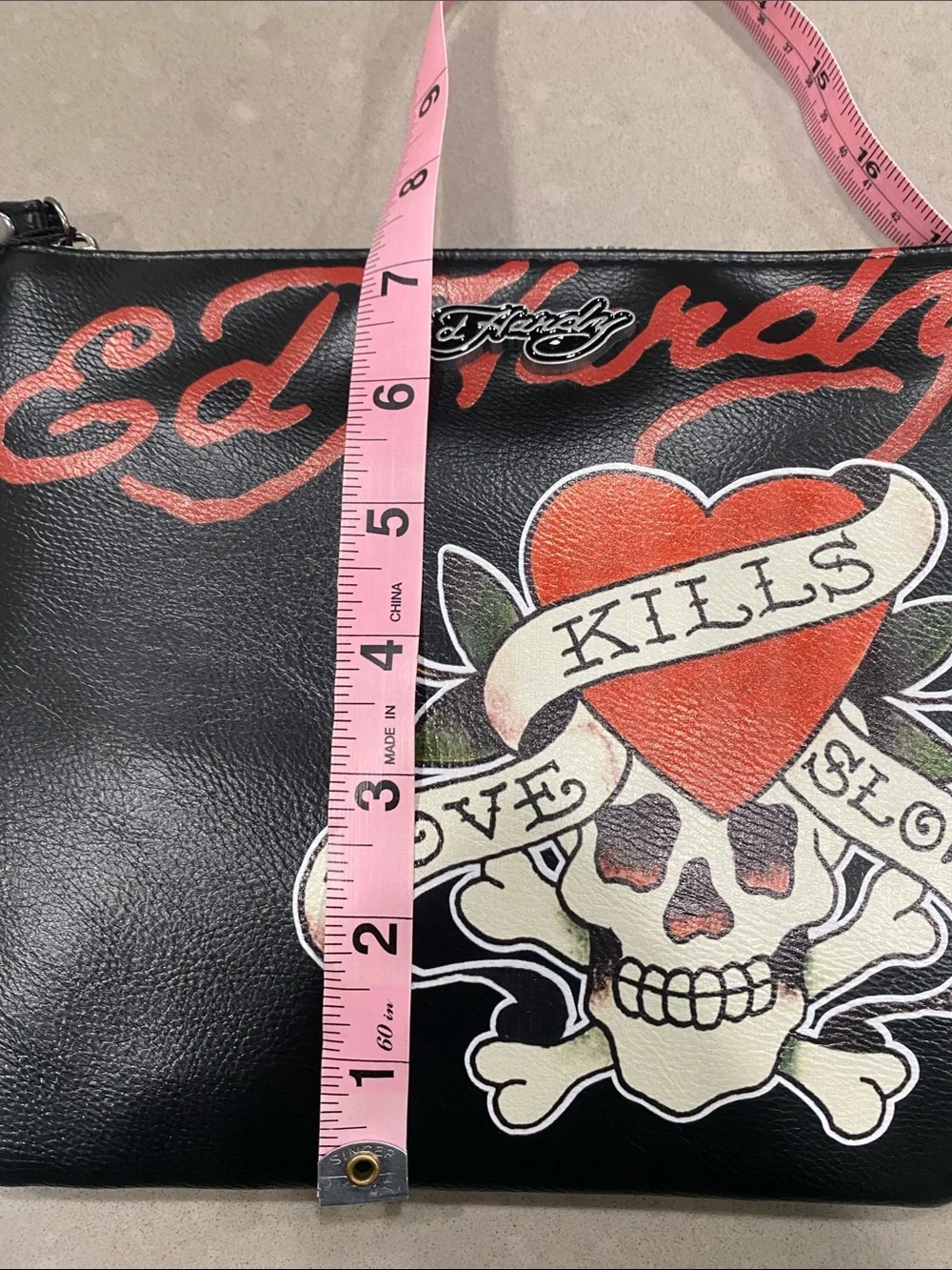 NWT ed hardy love kills wristlet bag purse tattoo